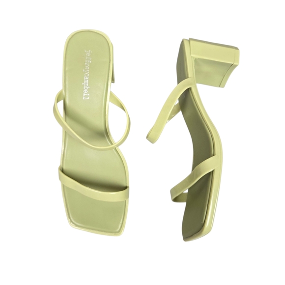 Jeffrey Campbell Shoes - Jeffrey Campbell Womens Jamm Green Square Toe Jelly Sandals Size 7